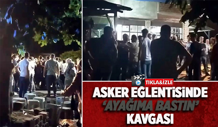 Ayağıma bastın kavgası kamerada