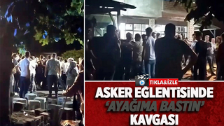Ayağıma bastın kavgası kamerada