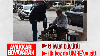 Ayakkabı boyayarak 6 evlat büyüttü