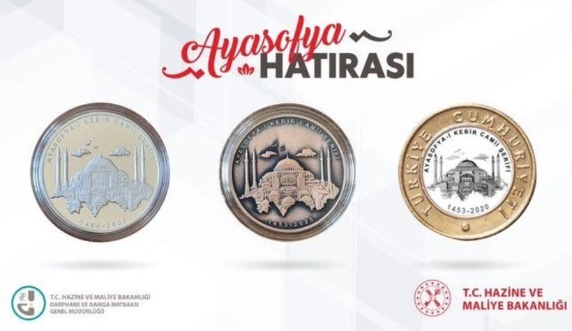 Ayasofya camii için özel para basıldı