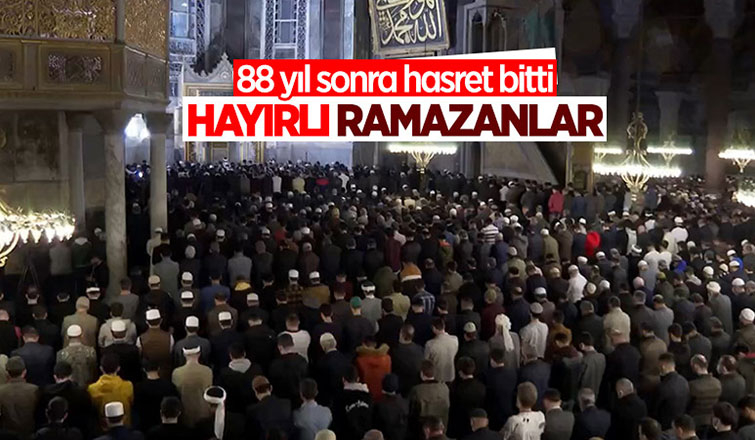 Ayasofya Camii'nde 88 yıl sonra teravih namazı heyecanı