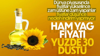 Ayçiçek yağının ton fiyatı 1500 dolara indi