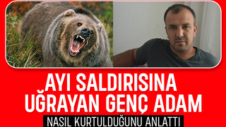 Ayı saldıısından böyle kurtulmuş
