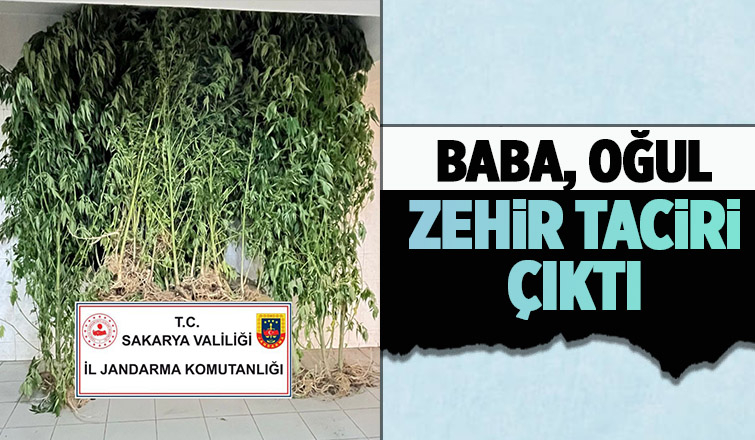 Baba ve oğlu uyuşturucudan yakalandı