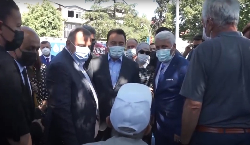 Babacan'a Akyazı ziyaretinde tepki