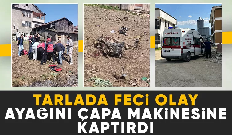 Bacağını çapa makinesine kaptırdı, durumu kritik