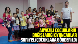 Bağışlanan oyuncaklar Suriyeli çocuklara gönderildi