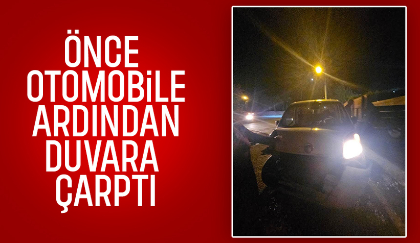 Bahçe duvarını yıkarak durabildi