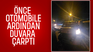 Bahçe duvarını yıkarak durabildi