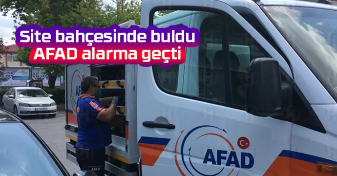 Bahçede buldu, AFAD harekete geçti
