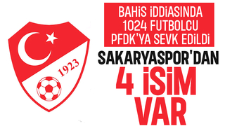 Bahis iddiasında yeni gelişme; Sakaryaspor'dan 4 futbolcu PFDK'lık oldu