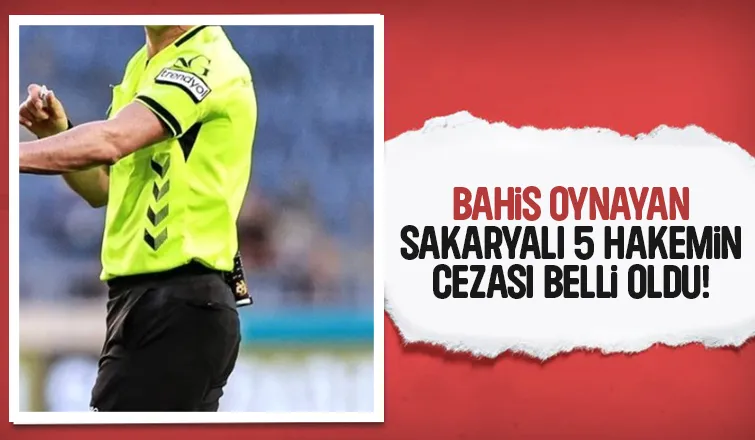 Bahis oynayan hakemler için karar