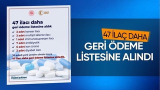 Bakan duyurdu 47 ilaç daha geri ödeme listesine alındı