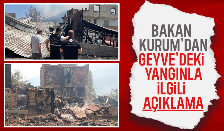 Bakan Kurum Geyve'de 7 konutun hasar gördüğünü açıkladı