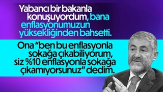 Bakan Nebati, yabancı bakanla yaptığı enflasyon muhabbetini anlattı