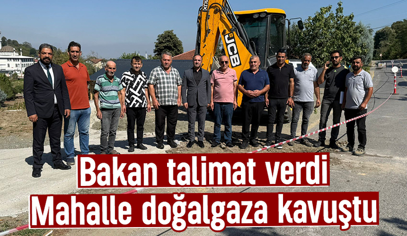 Bakan söz verdi mahalle doğalgaza kavuştu