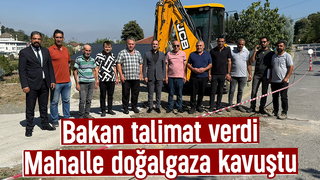 Bakan söz verdi mahalle doğalgaza kavuştu