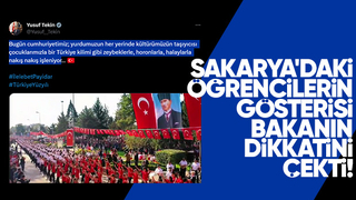 Bakan Tekin, Sakarya'da ki öğrencilerin gösterisini paylaştı