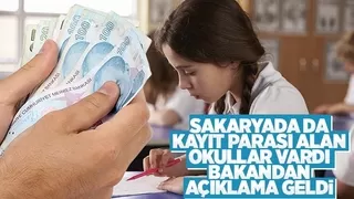 Bakandan okullara kayıt parası açıklaması