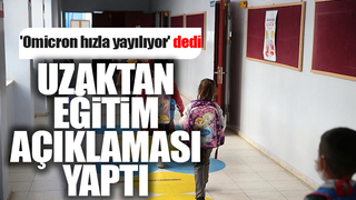 Bakandan uzaktan eğitim açıklaması