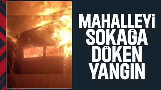 Baraka yangını mahalleyi sokağa döktü