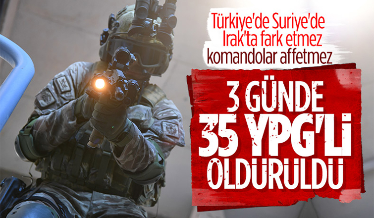 Barış Pınarı bölgesinde 3 terörist öldürüldü