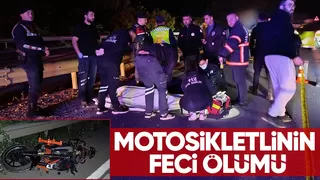 Bariyerlere çarpan motosikletli hayatını kaybetti