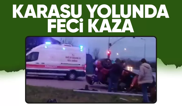 Başka araçla çarpışan otomobil takla attı: 1 yaralı