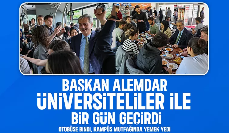 Başkan Alemdar bir mesai gününü üniversiteli 3 gençle birlikte geçirdi