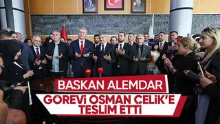 Başkan Alemdar görevi Osman Çelik e teslim etti