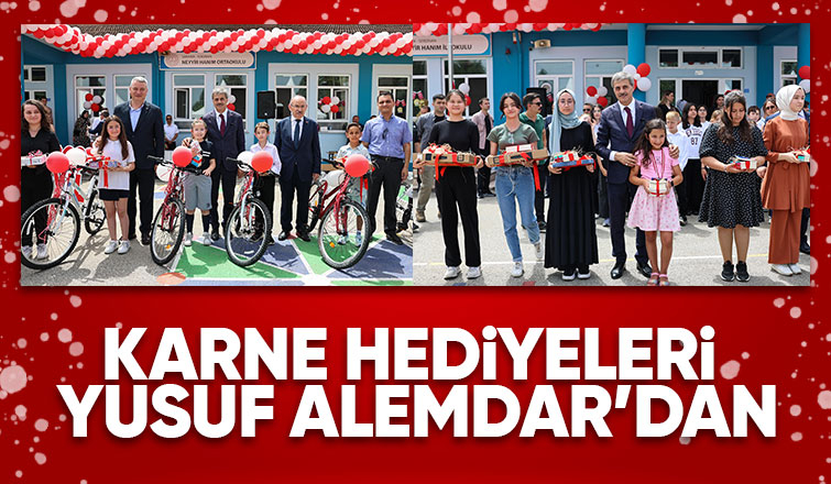 Başkan Alemdar karne heyecanına ortak oldu