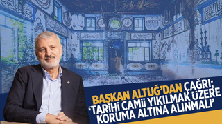 Başkan Altuğ: Tarihi camii yıkılmak üzere.