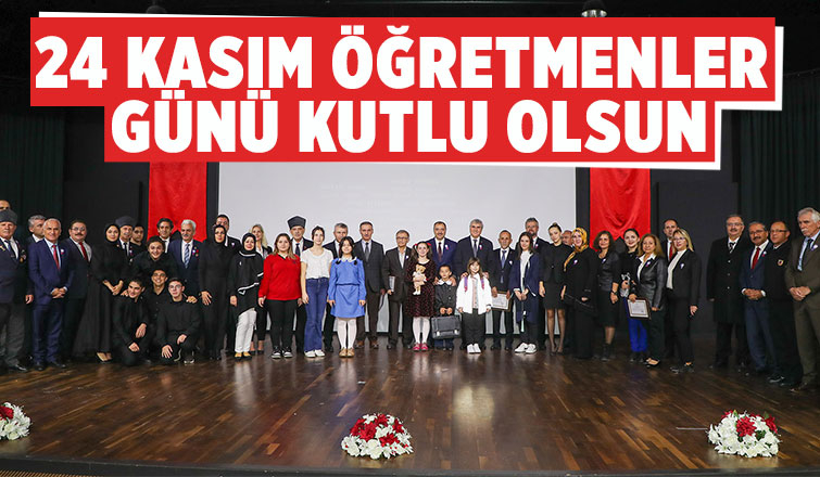 Başkan Ekrem Yüce, 24 Kasım Öğretmenler Günü dolayısıyla düzenlenen programa katıldı
