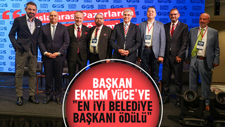 Başkan Ekrem Yüce'ye 'yılın en iyi belediye başkanı' ödülü