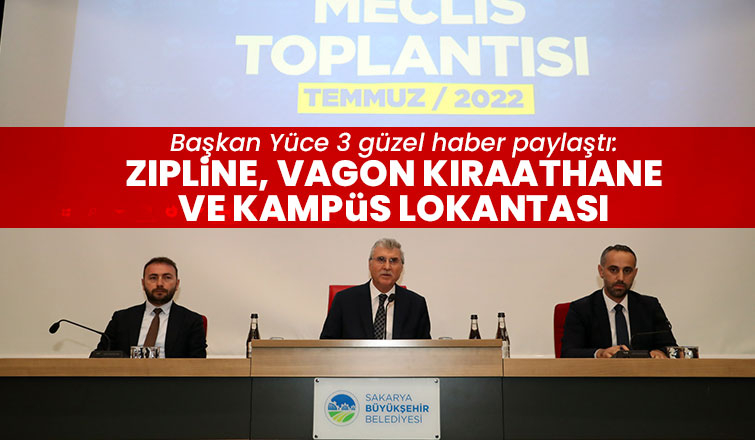 Başkan Yüce'den 3 müjde