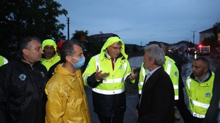 Başkan Yüce felaket alanında