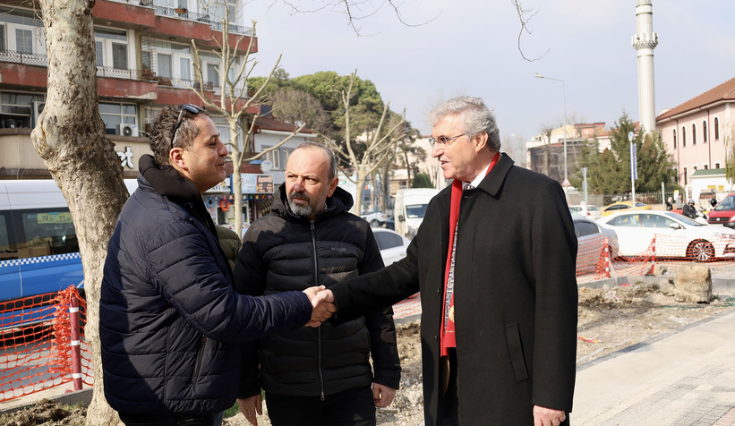 Başkan Yüce Karaağaç Bulvarı’ndaki çalışmaları inceledi