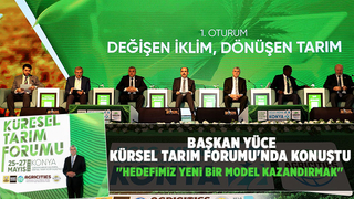 Başkan Yüce, Küresel Tarım Forumu’nda konuştu