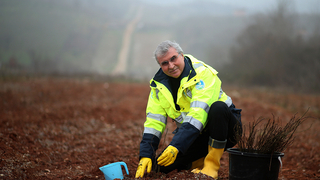Başkan Yüce kuşburnu ekti