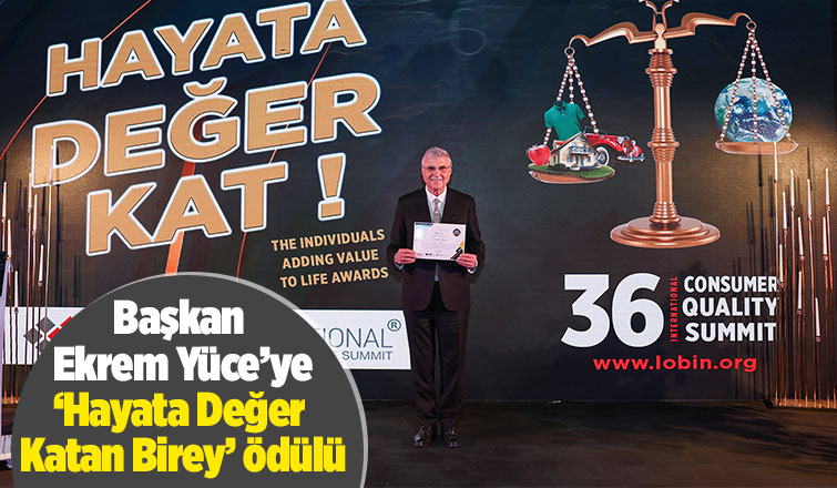 Başkan Yüce'ye ödül