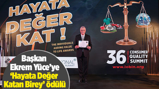 Başkan Yüce'ye ödül