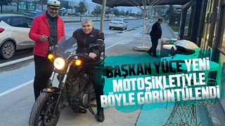 Başkan Yüce yeni motosikletiyle gezintiye çıktı