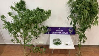 Baskın yapılan evde uyuşturucu ele geçirildi