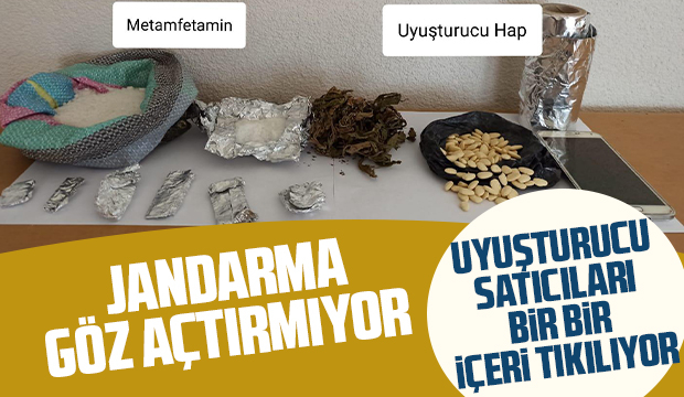 Baskın yapılan evden uyuşturucular çıktı