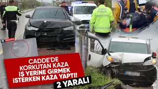 Batakköy'de İki Araç Çarpıştı: Savrulan Araç İşyeri Duvarını Yıktı, 2 yaralı 