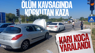 Batakköy ışıklarında kaza 2 yaralı
