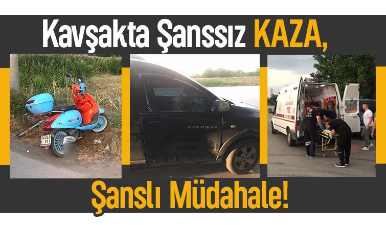 Batakköy Kavşağı’nda Kaza: Motosiklet Sürücüsü Yaralandı