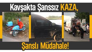 Batakköy Kavşağı’nda Kaza: Motosiklet Sürücüsü Yaralandı