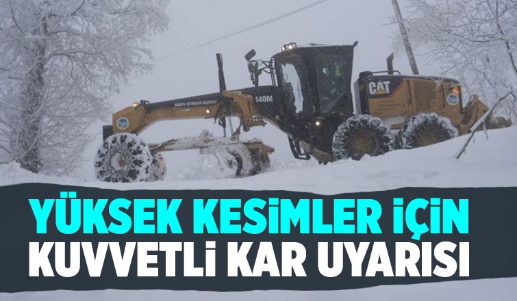 Batı Karadenizin yükserk kesimlerine kar uyarısı