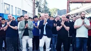 Bayram sonrası fabrikada protesto